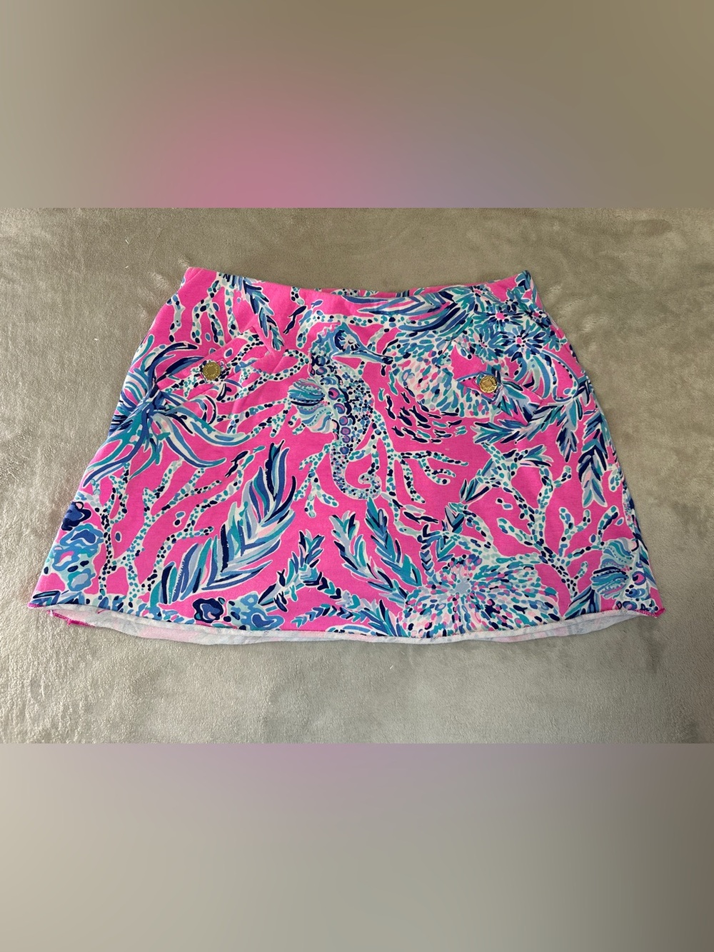Lillly Pulitzer Mandevilla Pink Madison Skort “New Kids on The Dock”